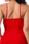 LACE-UP ON THE SIDE DESIGN BANDAGE DRESS - PRIVILEGE 