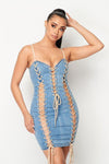 DRAWSTRING MINI DRESS - PRIVILEGE 