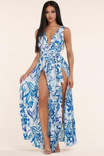 SLEEVELESS MAXI DRESS WITH HIGH SLITS - PRIVILEGE 