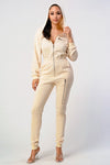 LONG SLEEVE ZIPPER UP HOODIE JUMPSUIT - PRIVILEGE 