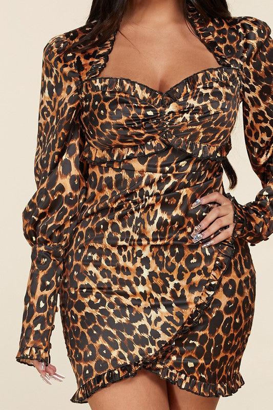 LEOPARD MINI DRESS - PRIVILEGE 