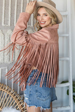 Fringed Suede Moto Jacket - PRIVILEGE 