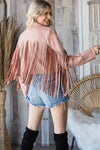 Fringed Suede Moto Jacket - PRIVILEGE 