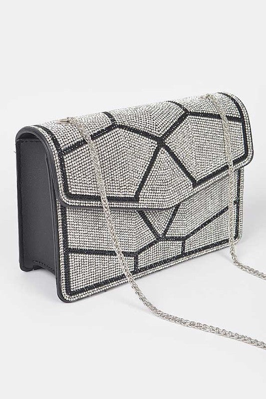 Rhinestone Crossbody Clutch - PRIVILEGE 