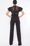 CROCHET TOP FASHION JUMPSUIT - PRIVILEGE 