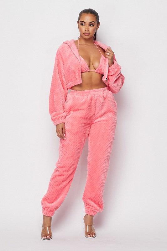 SOFT COZY 3PC JOGGER SET - PRIVILEGE 