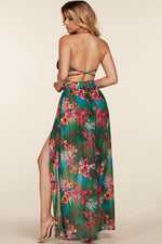 TROPICAL PRINT MAXI DRESS BIKINI STYLE - PRIVILEGE 