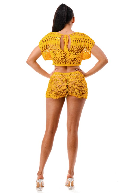 CROCHET SHORT SET - PRIVILEGE 