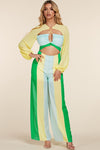 U-RING KEYHOLE MUILIT COLOR JUMPSUIT - PRIVILEGE 