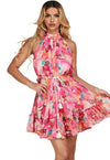 WATER FLORAL MINI DRESS - PRIVILEGE 