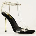 RHINESTONE DETAIL HEELS - PRIVILEGE 