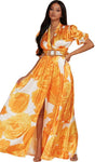 YELLOW PUFF SLEEVE MAXI DRESS - PRIVILEGE 