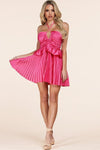 Pink halter neck mini dress - PRIVILEGE 