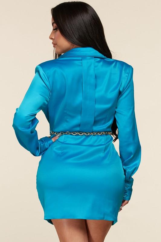 TURQUOISE SKIRT DRESS - PRIVILEGE 