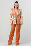 FLORAL PRINT 2PC PANT AND BLAZER SUIT - PRIVILEGE 