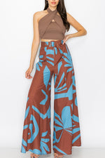 Belted super wide leg pants - PRIVILEGE 