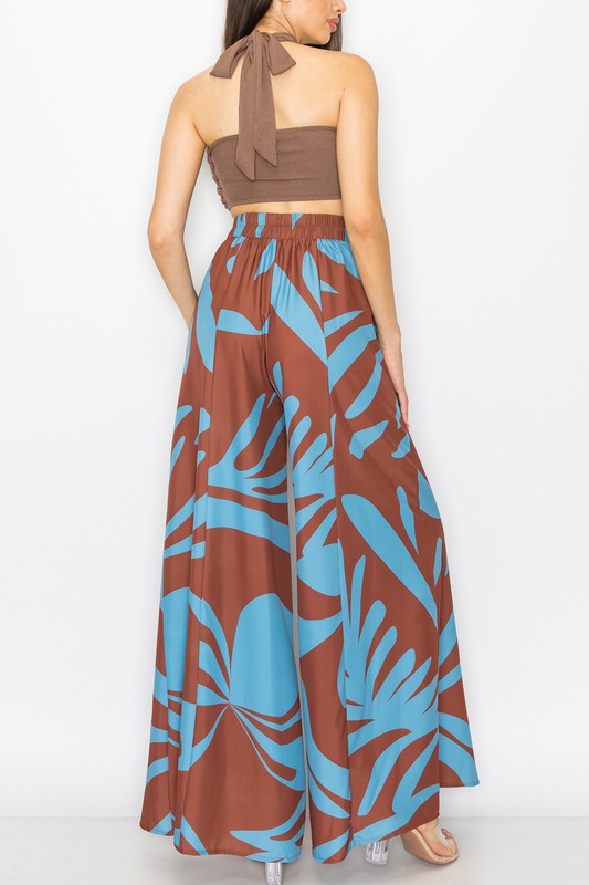 Belted super wide leg pants - PRIVILEGE 