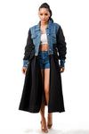 DESIGNER DENIM  MIX LONG JACKET - PRIVILEGE 