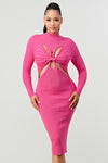 TWIST BODYCON DRESS - PRIVILEGE 