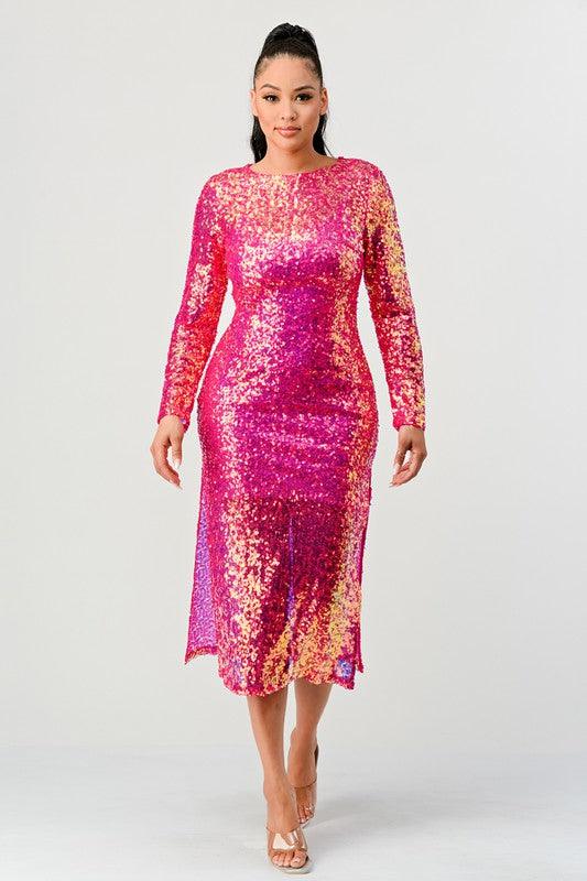 SEQUIN GLAMOUR MAXI DRESS - PRIVILEGE 