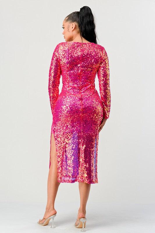 SEQUIN GLAMOUR MAXI DRESS - PRIVILEGE 