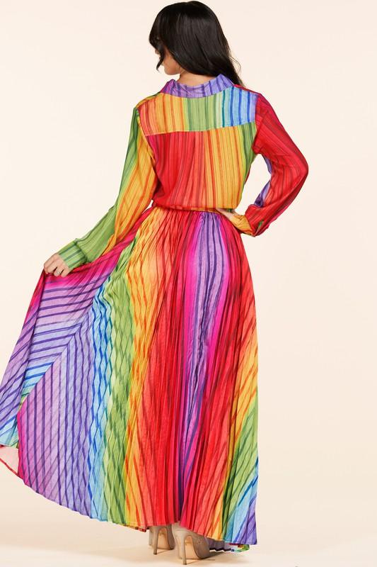 RAINBOW 2PC MAXI SKIRT SET - PRIVILEGE 