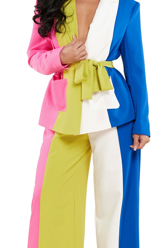 COLORBLOCK 2PC SUIT - PRIVILEGE 