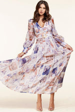 RENAISSANCE PRINT MAXI DRESS - PRIVILEGE 