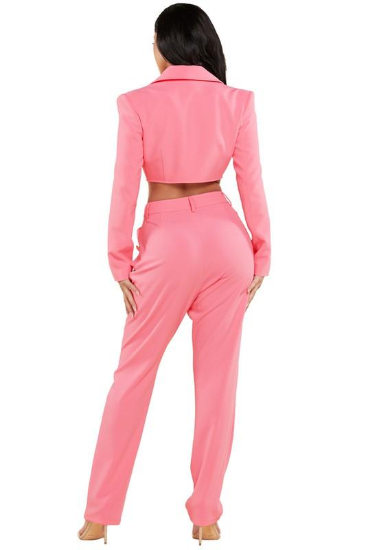 PINK 2PC SUIT - PRIVILEGE 