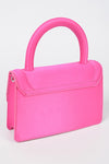 Satin Stone Buckle Top Handle Bag - PRIVILEGE 