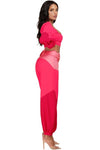 PINK COLORBLOCK  2PC PANT SET - PRIVILEGE 