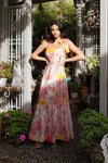 FLORAL RIBBON MAXI DRESS - PRIVILEGE 