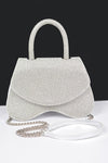 Rhinestone Top Handle Flap Bag - PRIVILEGE 