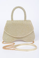 Rhinestone Top Handle Flap Bag - PRIVILEGE 