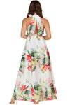 GARDEN PRINT HALTER DRESS - PRIVILEGE 