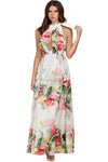 GARDEN PRINT HALTER DRESS - PRIVILEGE 