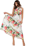 GARDEN PRINT HALTER DRESS - PRIVILEGE 