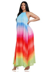 OMBRE MAXI HALTER DRESS - PRIVILEGE 