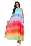 OMBRE MAXI HALTER DRESS - PRIVILEGE 