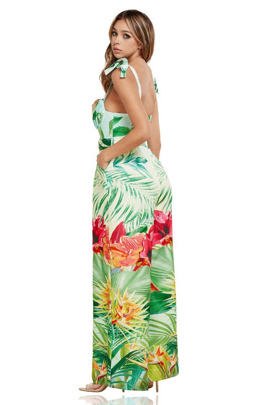 TROPICAL PRINT JUMPSUIT - PRIVILEGE 