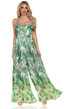 TROPICAL PLEATED JUMPSUIT - PRIVILEGE 