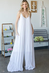 Sleeveless Open Back Wide Leg Jumpsuit - PRIVILEGE 