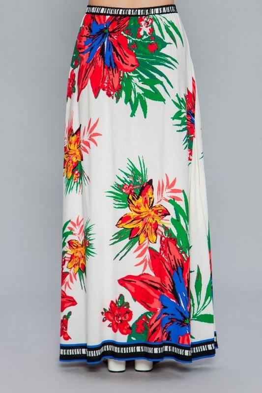 Maxi skirt floral print - PRIVILEGE 