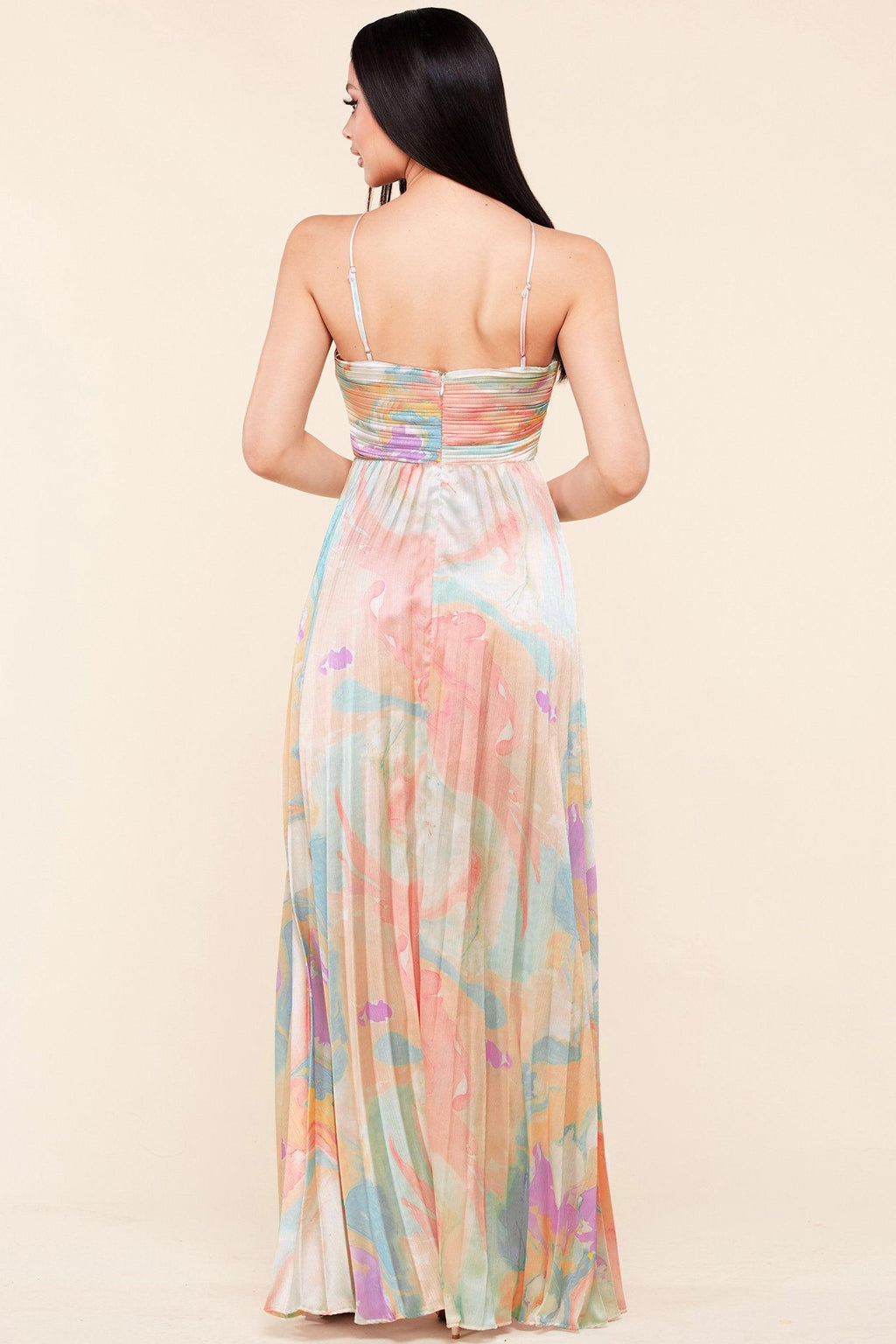 BEAUTIFUL WATER COLORS MAXI DRESS - PRIVILEGE 