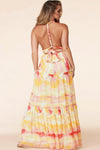 ORANGE MARBLE MAXI DRESS - PRIVILEGE 