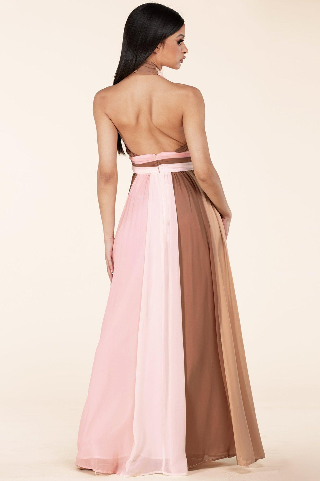 COLORBLOCK MAXI DRESS - PRIVILEGE 