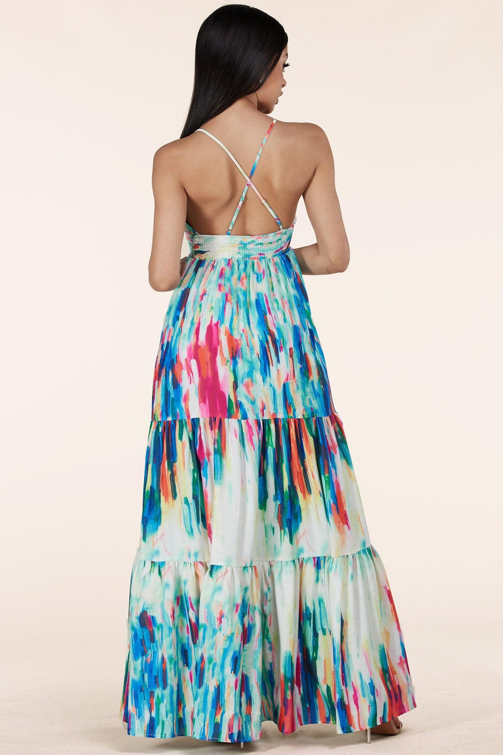 COLOR SPECTRUM MAXI DRESS - PRIVILEGE 