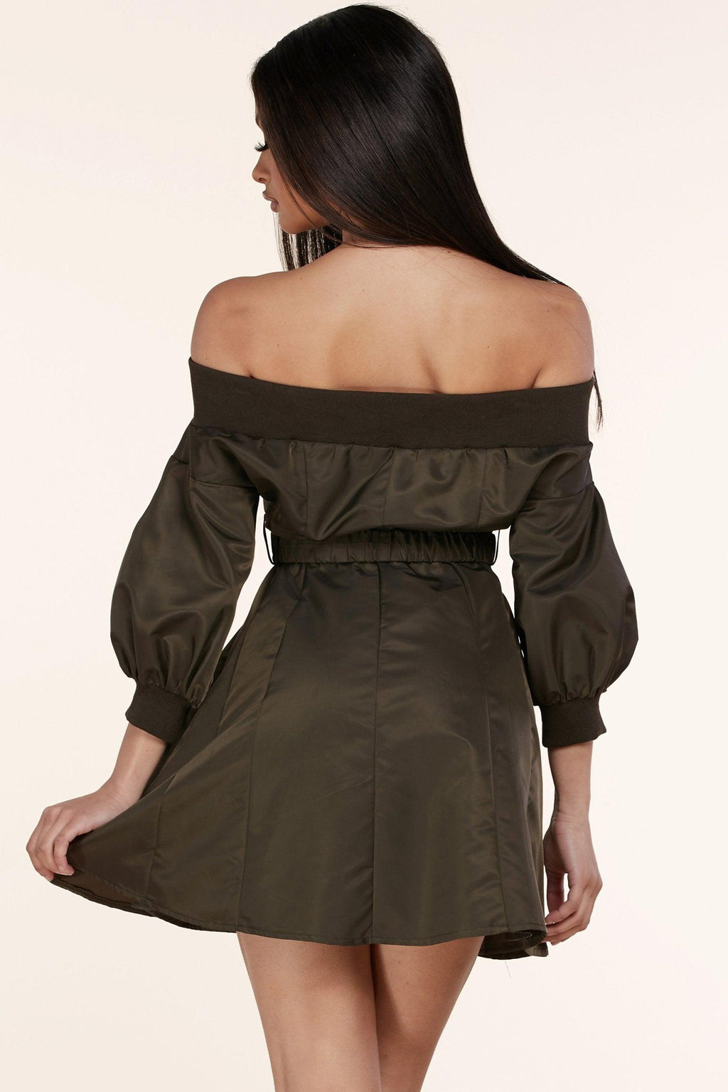 OILVE OFF SHOULDER MINI DRESS - PRIVILEGE 