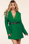 BLAZERKELLY GREEN MINI DRESS - PRIVILEGE 