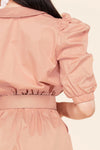 Dusty rose chic sleeve romper - PRIVILEGE 